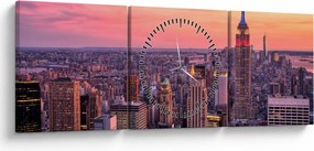 Tablou - New York (cu ceas) (90x30 cm)