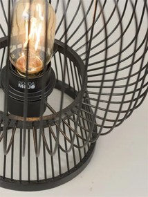 Veioza, lampa de masa eco din bambus Cango negru, 30x26cm