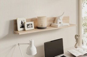 Raft suspendat Ravi, ADRK Furniture (Culoare: Stejar artizanal Auriu / Negru)