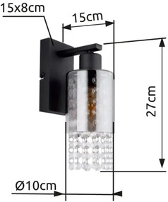 Aplică Globo 15799W BACKEY 1xE27/40W/230V