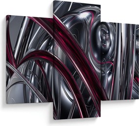 Tabloul cu abstracție gri (90x60 cm)