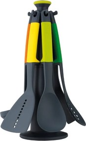 Set de ustensile pentru bucatarie Joseph Joseph 10118 Elevate™, 7 piese, 200 °C, Fara BPA, Suport, Multicolor