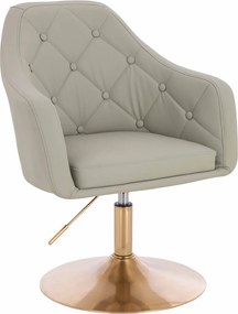 HR831N Scaun Culoare in Piele Ecologica Premium Soft cu Bază Aurie