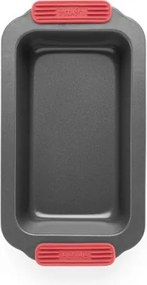 Tava pentru copt Lekue 1009446, 31x17x6,9 cm, Acoperire ceramica antiaderenta, Otel carbon, +4°C / +240°C, Negru/rosu