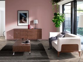 Canapea 3 locuri eleganta tapitata in piele alba, design LUX Arawan