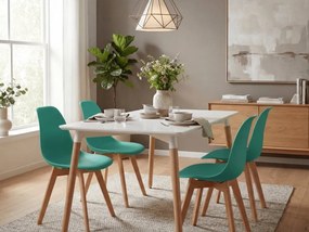 Scaun verde KITO cu picioare din fag