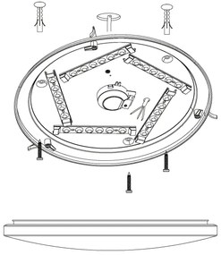 Eglo 98325 - Plafonieră LED NIEVES LED/19,5W/230V