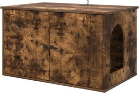 vidaXL Casa pentru pisici Stejar fumuriu 85 x 55 x 50 cm Lemn compozit