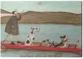 Tablou pe pânză Sam Toft - Woofing Along on the Rinver