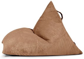 Fotoliu bean bag maro cu tapițerie din catifea reiată Razz – SLOWDOWN