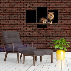 Tablou - Leu și leoaică (90x60 cm)