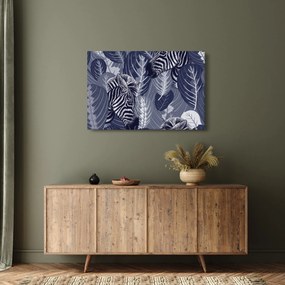 Tablou - Zebre între frunze (90x60 cm)