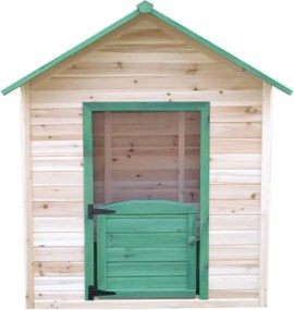 Căsuţă de grădină din lemn pentru copii, verde/naturală, UDIM