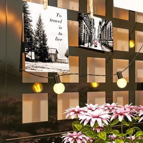 Outsunny Jardinieră cu spalier, paravan de intimitate, pat ridicat pentru grădină din oțel galvanizat, pentru plante cățărătoare, 89x40x178cm, negru | Aosom Romania