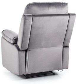 Scaun rabatabil Bud Velvet, gri