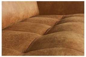 Canapea maro cu tapițerie din imitație de piele 277 cm Rodeo – WOOOD