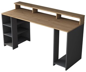 Masă PC Sikine 4 (Nuc + antracit) . 1095012