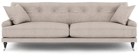 Canapea Seattle E120Numărul de locuri: 3, Beige, 222x100x87cm, Tapiterie, Picioare: Lemn, Role