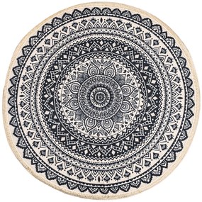 Covor Mandala bej, 82 cm