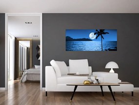 Tablou - Luna deasupra nivelului mării (120x50 cm)