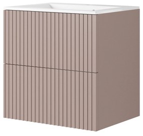 Dulap suspendat sub chiuvetă Nicole 60 cm - MDF roz antichizat