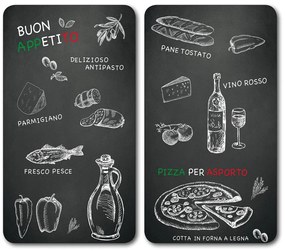 Set 2 placi protectoare pentru aragaz, 52x30x2 cm.