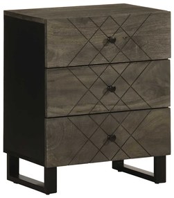 vidaXL Noptiera neagra 50x33x62 cm lemn masiv de mango