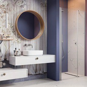 Usa de nisa pivotanta Radaway Nes DWS 100 cm sticla 6 mm finisaj nichel periat-transparent deschidere stanga