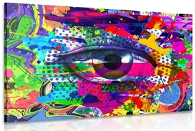 Tablou ochiul uman în stil pop-art