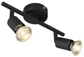 Spotlight industrial negru inclinabil cu 2 lumini - Jeany
