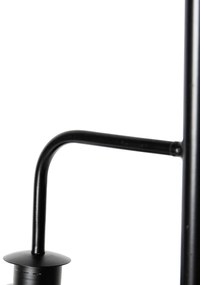 Lampă de podea industrială neagră cu alamă cu 2 lumini - Haicha