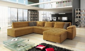 Colțar Talina cu funcție de dormit (Dreapta U) (Zetta 296 + Zetta 296 + Zetta 294). Promo -17%. 1059434