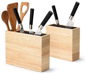 Suport de cuțite cu inserție flexibilă 22x9x21,5 cm ficus de cauciuc Continenta C3314