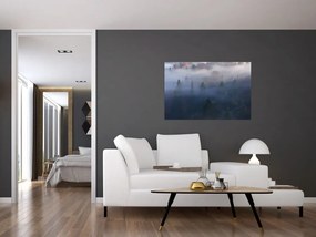 Tablou - Pădure în ceță, Carpați, Ucraina (90x60 cm)