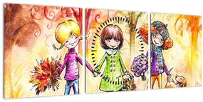 Tablou - Prietenie (cu ceas) (90x30 cm)