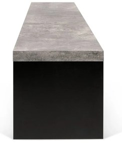 Bancă în decor de beton TemaHome Detroit, 140 x 43 cm, negru - gri