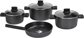 Set de oale Zilan ZLN0959 Negru, cu 7 piese, invelis din marmura si manere fine la atingere