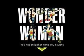 Poster de artă Wonder Woman - You are strong, (40 x 26.7 cm)