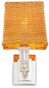 Aplica de perete LUX cu abajur din ratan Lexington nickel