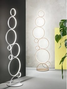 Ondaluce - Lampă de podea LED reglabilă POIS LED/52W/230V, 160 cm, argintie