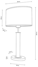Spot-Light 7017400211535 - Lampă de masă MERCEDES 1xE27/40W/230V stejar