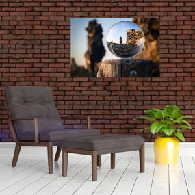Tablou cu lupa și peisaj (90x60 cm)