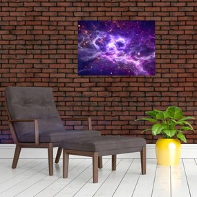 Tablou pe sticlă - Universul violet (70x50 cm)
