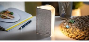 Veioză gri LED cu abajur textil (înălțime 2,5 cm) Booklight – Gingko