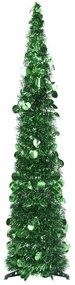 vidaXL Brad de crăciun artificial tip pop-up, verde, 120 cm, pet