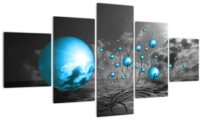 Tablou bilelor albastru deschis (125x70 cm), în 40 de alte dimensiuni noi