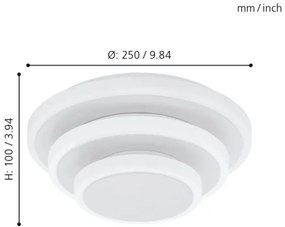 Eglo 98676 - Plafonieră LED ELGVERO LED/11,4W/230V + LED/8,6W + LED/5,4W