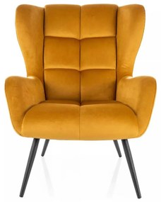 Fotoliu Arroyal Velvet, galben