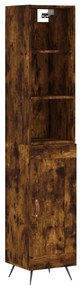 3190058 vidaXL Dulap înalt, stejar fumuriu, 34,5x34x180 cm, lemn prelucrat