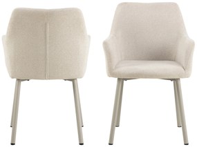 MAZZONI EXPORT VERA Bej (material Apia 453) / cadru bej - SCAUN MODERN ADÂNC TAPIȚAT DIN CHENILLE PENTRU SALON/LIVING LOFT